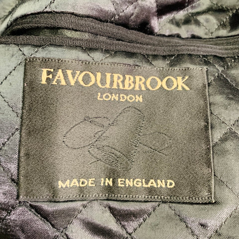 FAVOURBROOK Size 46 Black Wool Peak Lapel Morning Coat