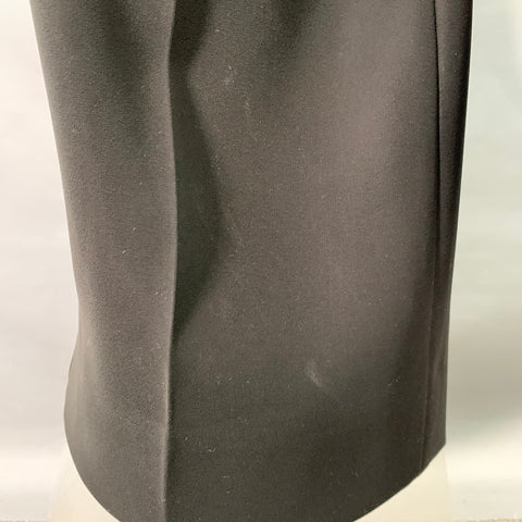 PRADA Size 8 Black Polyester Straight Side Zipper Dress Pants