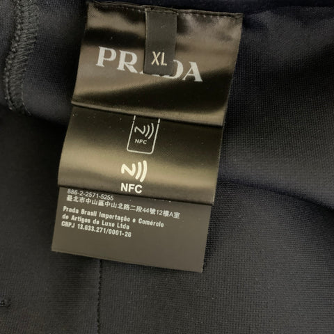 PRADA Size XL Navy Polyester Elastane Elastic Waistband Casual Pants