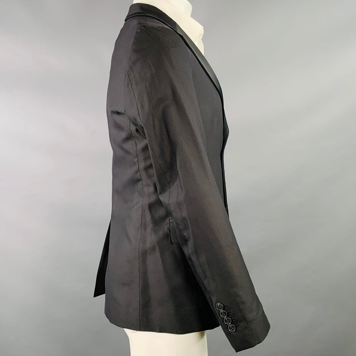 JOHN RICHMOND Size 38 Black Nailhead Wool Blend Notch Lapel Sport Coat