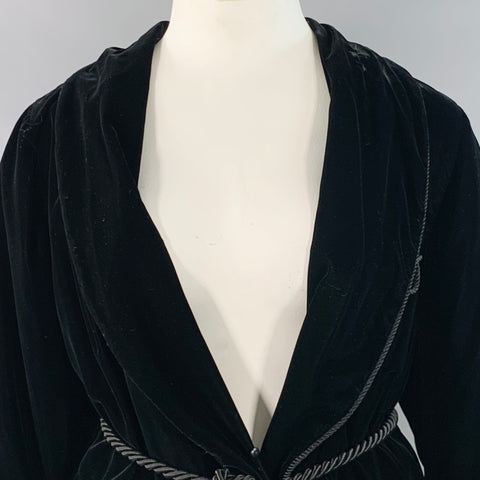 RALPH LAUREN COLLECTION AH19 Taille 44 Robe-manteau en velours noir et jaune