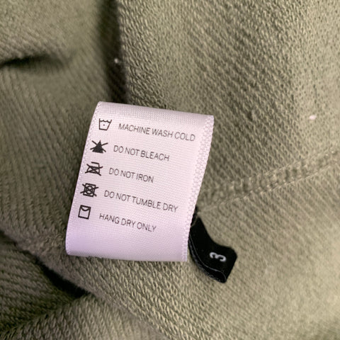 JOHN ELLIOTT Size L Green Cotton Crew Neck Sweatshirt