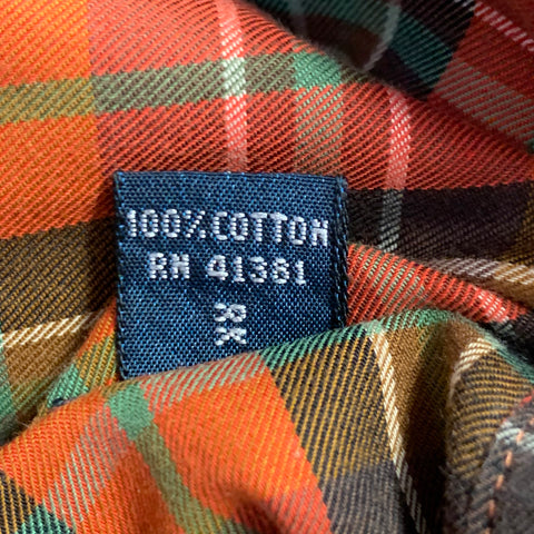 RALPH LAUREN Size S Red Green Classic Plaid Cotton Long Sleeve Shirt