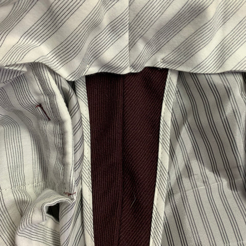 Pantalon habillé fuselé en twill de laine bordeaux à braguette boutonnée BLACK FLEECE Taille M