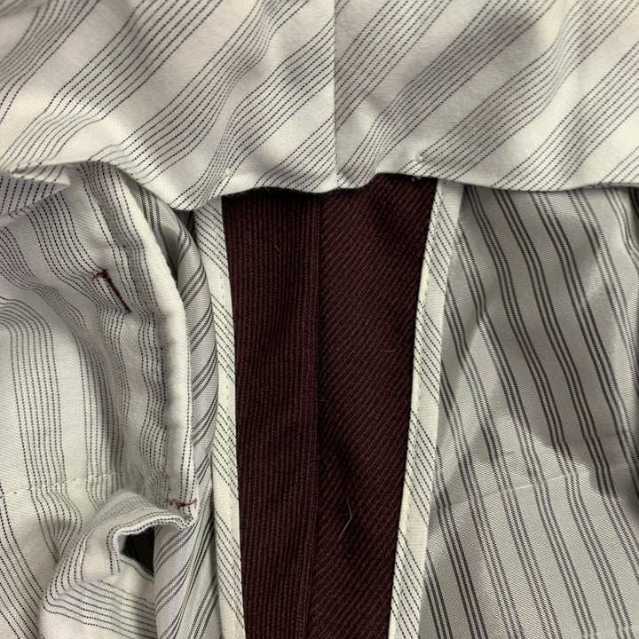 BLACK FLEECE Size M Burgundy Twill Wool Tapered Button Fly Dress Pants