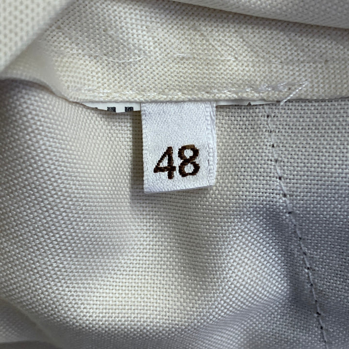 BRUNELLO CUCINELLI Size 38 Brown Herringbone Linen Wool Silk Peak Lapel Suit