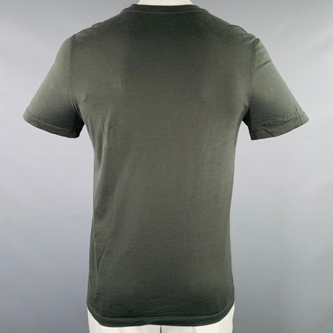 LOUIS VUITTON Size L Forest Green Cotton Crew Neck T-shirt