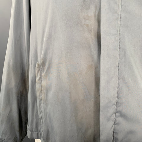 PRADA Size 42 Blue Grey Polyester Windbreaker Jacket
