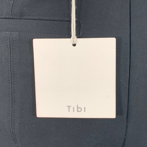 TIBI Size 10 Black Polyester Blend Fitted Back Zipper Casual Pants