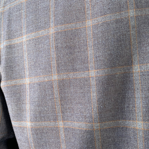 ISAIA Size 40 Blue Orange Plaid Wool Single Breasted Sport Coat