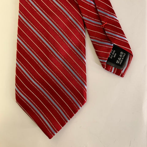 VALENTINO Red Light Blue Diagonal Silk Tie