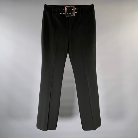 VERTIGO Size M Black Gold Stretch Twill Dress Pants