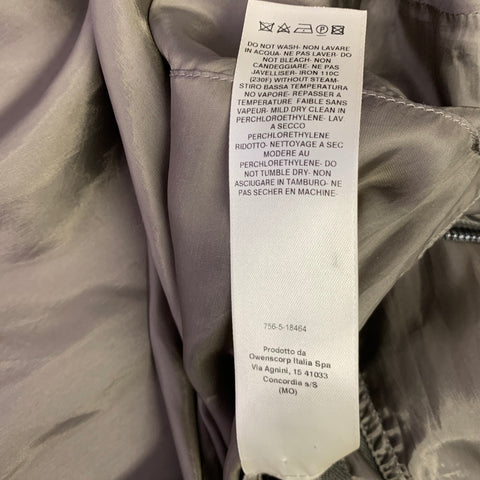 RICK OWENS Size 44 Khaki Cupro Bomber Jacket