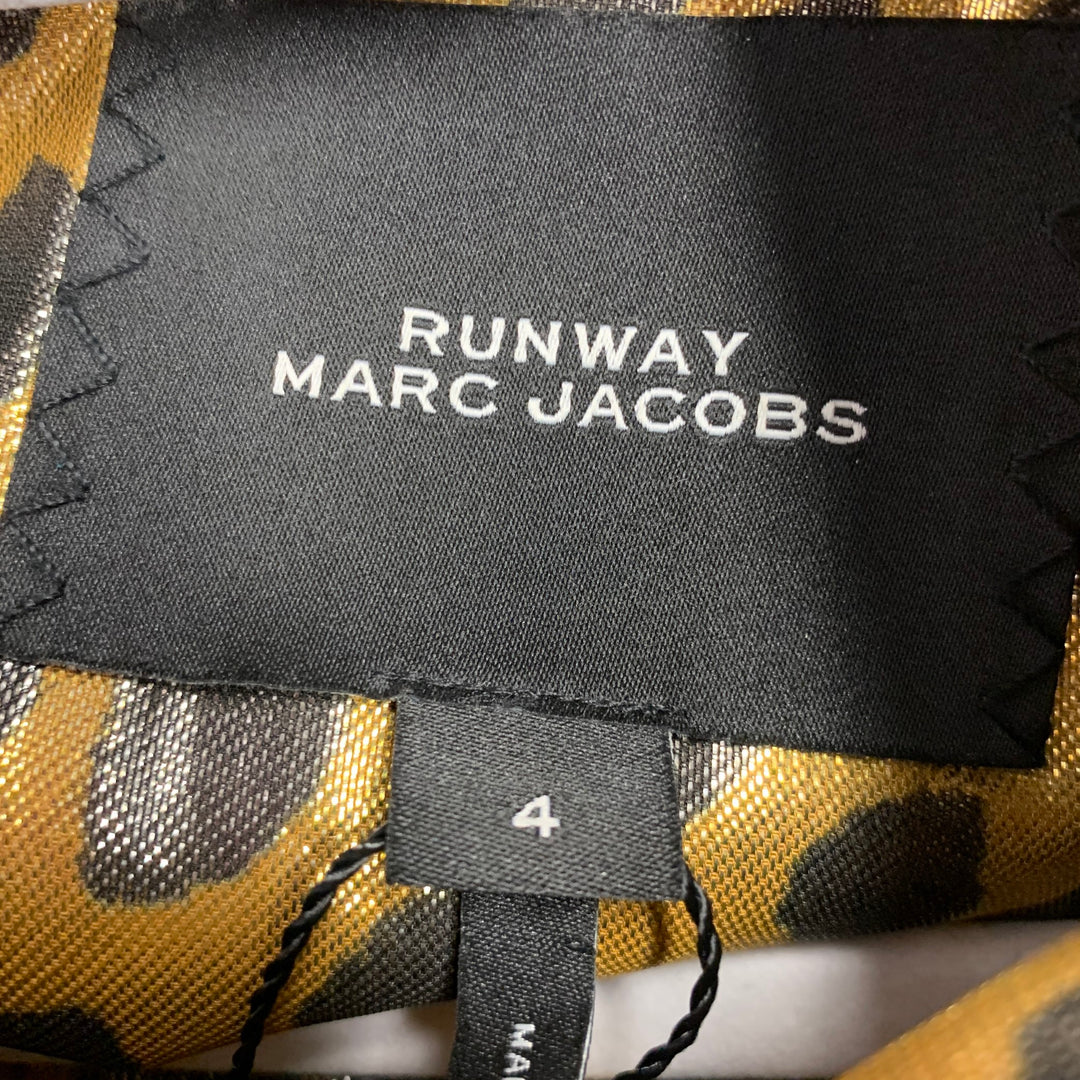 MARC JACOBS Size 4 Gold Black Silk Metallic Animal Print Pleated Dress –  Sui Generis Designer Consignment