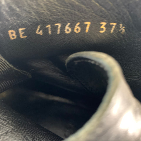 SAINT LAURENT Size 7.5 Black Leather Lace Up Boots