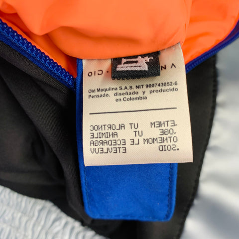 OLD MAQUiiNA Size M Silver Polyester Zip Up Jacket