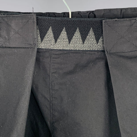 KAPITAL Size S -Easy Beach Go- Black Cotton Drop Crotch Casual Pants