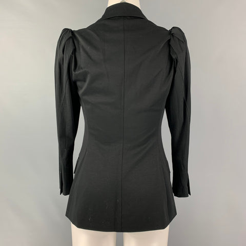 MOSCHINO Taille 8 Veste en coton et polyester noir
