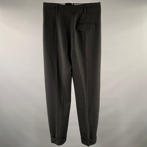 HAIDER ACKERMANN Size 32 Black Wool Pleated Dress Pants