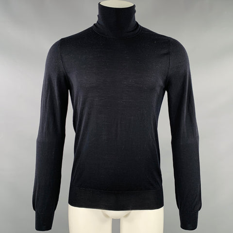 ERMANNO SCERVINO Size S Black Virgin Wool Turtleneck Pullover
