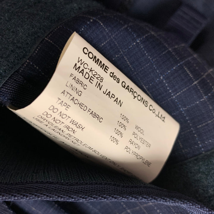 JUNYA WATANABE SS19 Size M Blue Yellow Grosgrain Utility Vest Shorts 3PC Set