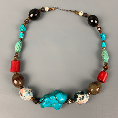 VINTAGE Multi-Color Turquoise Beaded Necklace