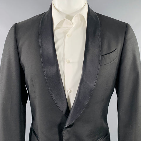 BILLIONAIRE ITALIAN COUTURE Taille 38 Veste sport en coton et soie à col châle noir