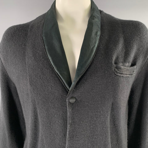 RRL by RALPH LAUREN Size L Black Knit Cashmere Cardigan
