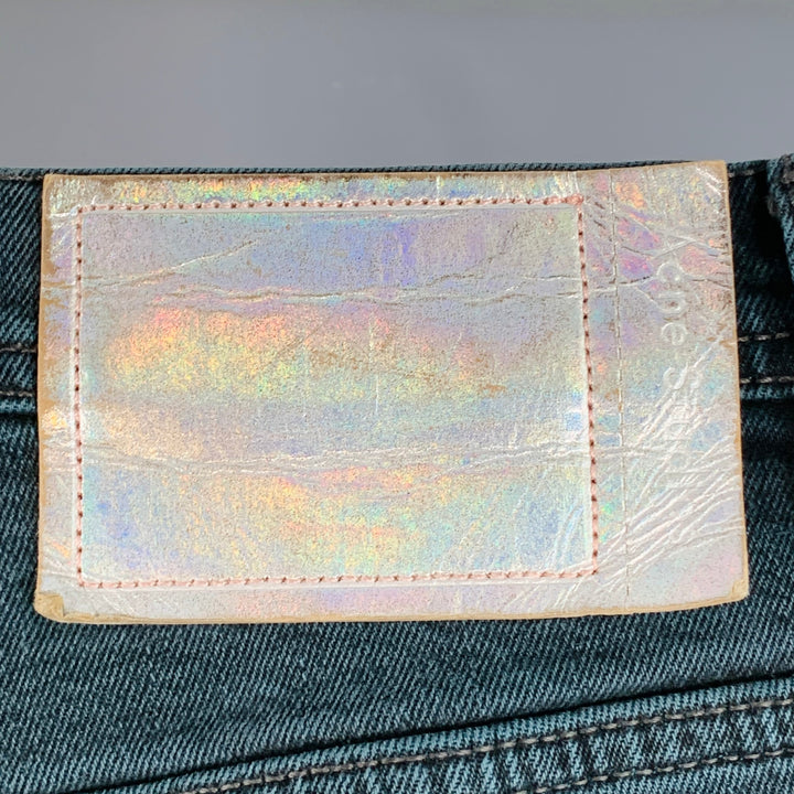 ACNE STUDIOS Size 31 Blue Cotton Blend Twill Slim Straight Button Fly Jeans