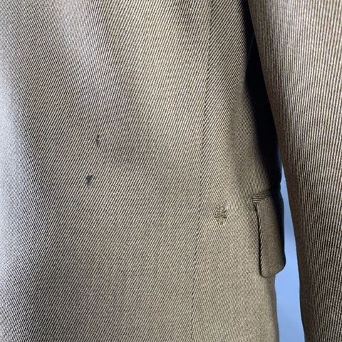 J. PETERMAN COMPANY Size M Tan Brown Twill Wool Evening Coat