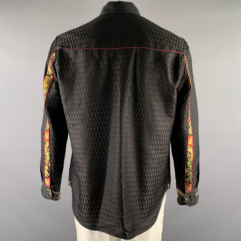 ROBERT GRAHAM Size XL Black Floral Long Sleeve Shirt
