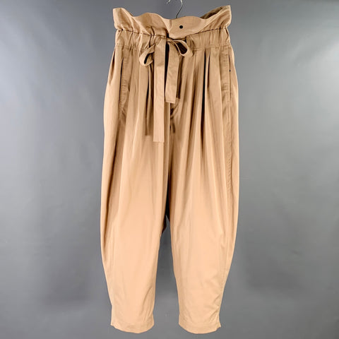 SASQUATCHfabrix Size M Beige Twill Polyester Blend High Waisted Casual Pants