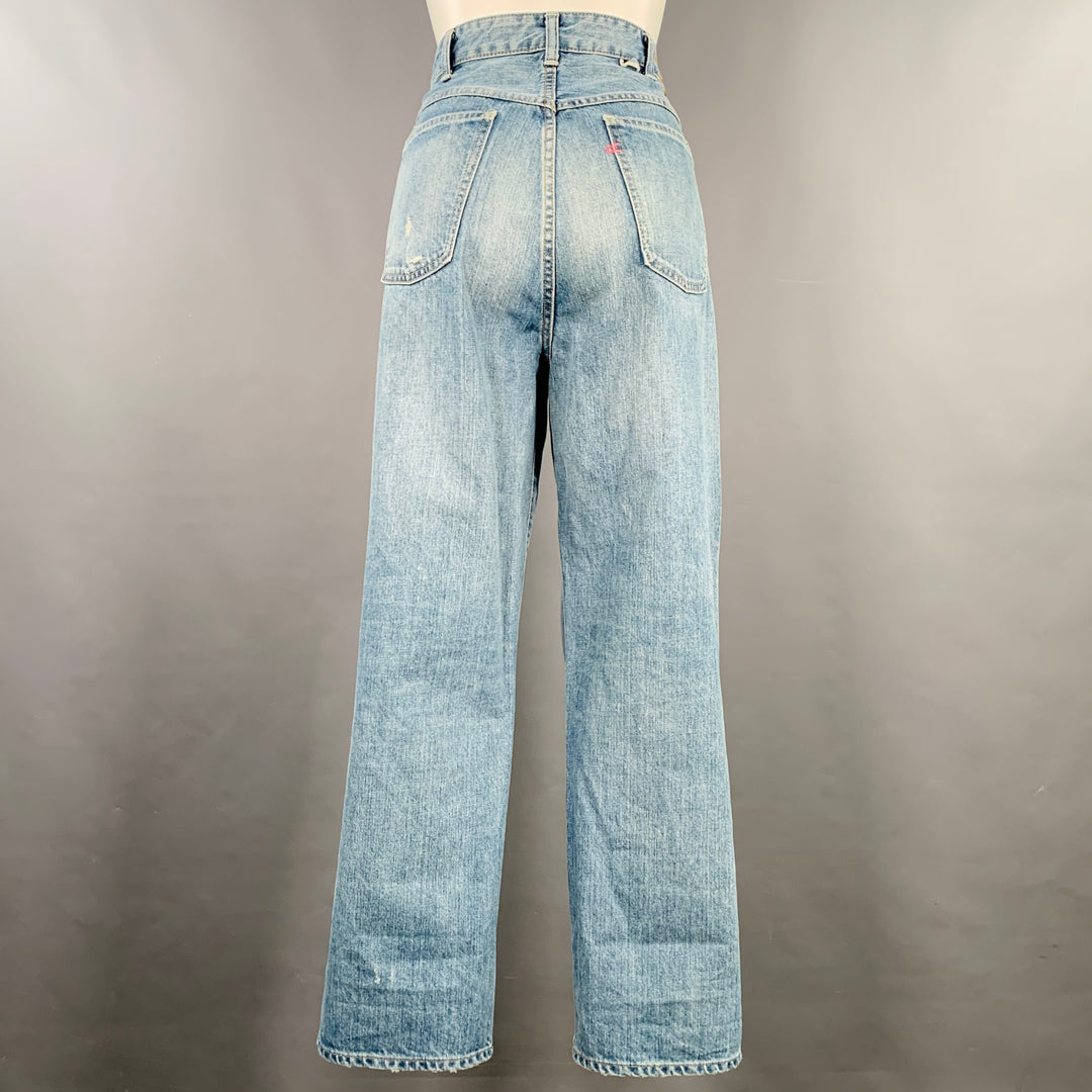 45rpm Size 30 Blue Cotton Distressed Selvedge Jeans