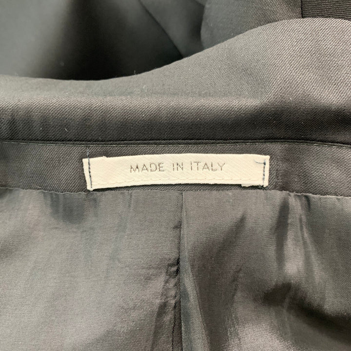 ARMANI COLLEZIONI Size 44 Black Solid Wool Tuxedo Sport Coat