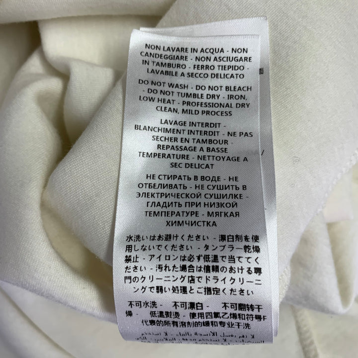 STELLA McCARTNEY Size 2 Cream Cotton Blend Ruffled Long Sleeve Casual Top