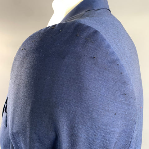 PS by PAUL SMITH Chest Size 42 Blue Wool Mohair Notch Lapel Sport Coat