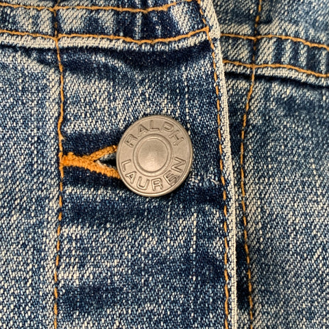 RALPH LAUREN Size M Blue Cotton Blend Denim Jacket