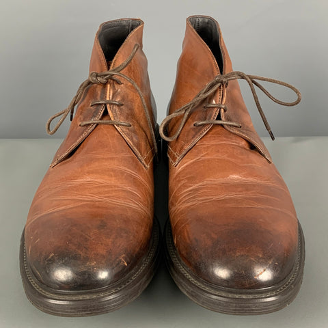 TO BOOT NY Size 13 Brown Brown Leather Lace Up Boots