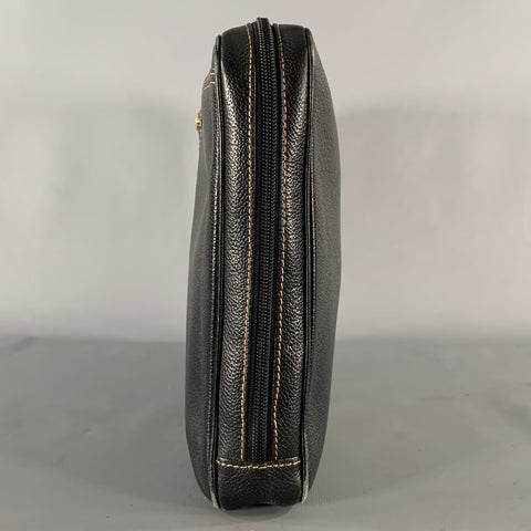 DUNHILL Black Gold Crackled Leather Bags