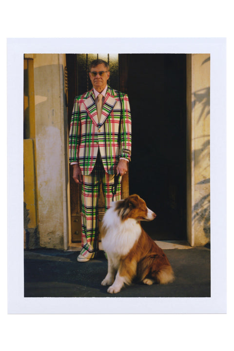 GUCCI FW 21 Size 36 Cream Multi Color Plaid Wool Cotton Notch Lapel Suit