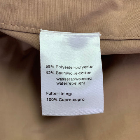 AKRIS Size 10 Beige Polyester Cotton Double Zipper Coat