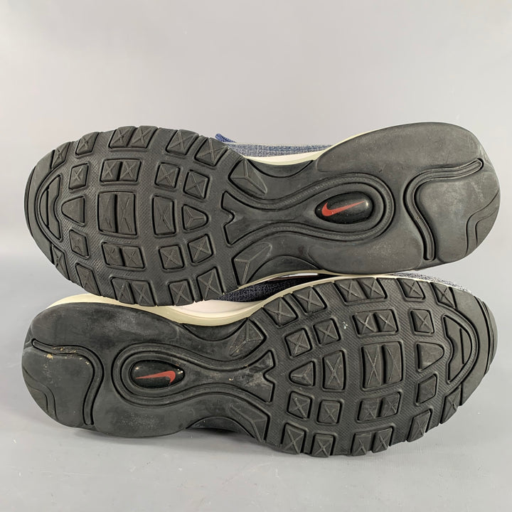 NIKE Size 10.5 Grey Black Burgundy Logo Rubber Sole Sneakers