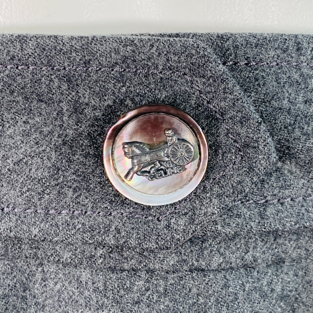 CELINE Size 8 Grey Wool Heather Pleated Pencil Midi Skirt