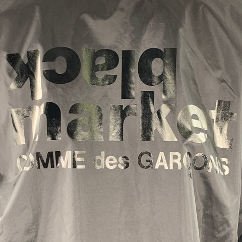 COMME des GARCONS 2022 Size XL Black Logo Windbreaker Jacket