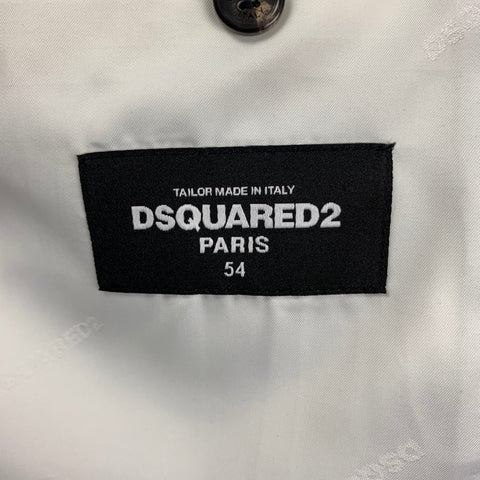 Veste de sport DSQUARED2 en mélange de laine noire, taille 44, revers cranté