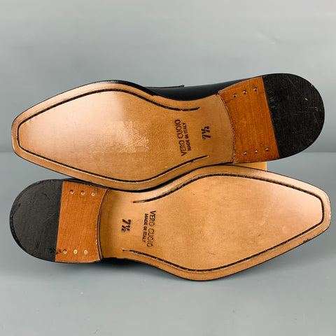 BARNEY'S NEW YORK Size 8.5 Black Leather Slip On Loafers