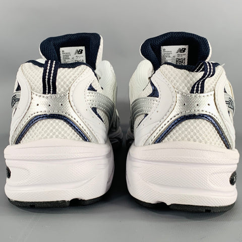 NEW BALANCE Size 11 530 White Black Color Block Mesh Athletic Sneakers