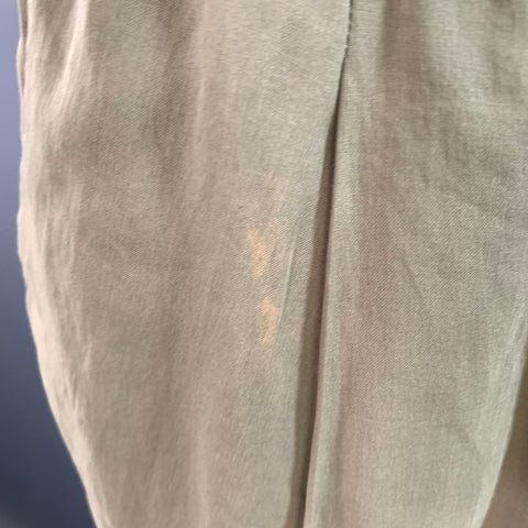 BRUNELLO CUCINELLI Size 6 Olive Gold Cotton Pleated Cargo Casual Pants