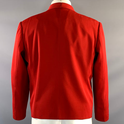 ENFANTS RICHES DEPRIMES ERD SS 2018  M Red Wool Collarless Sport Coat