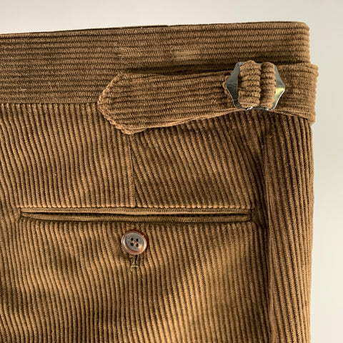 RALPH LAUREN Size 36 Brown Corduroy Cotton Straight Leg Pants